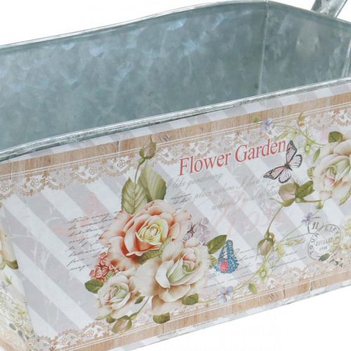 Floristik24 Jardiniere planter box metalowa dekoracja na lato 20×12×10cm