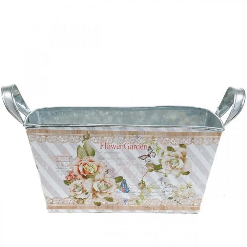 Floristik24 Jardiniere planter box metalowa dekoracja na lato 20×12×10cm