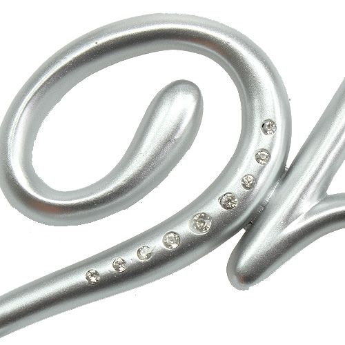 Floristik24 Liczba "25" do naklejenia srebrna 15,5cm