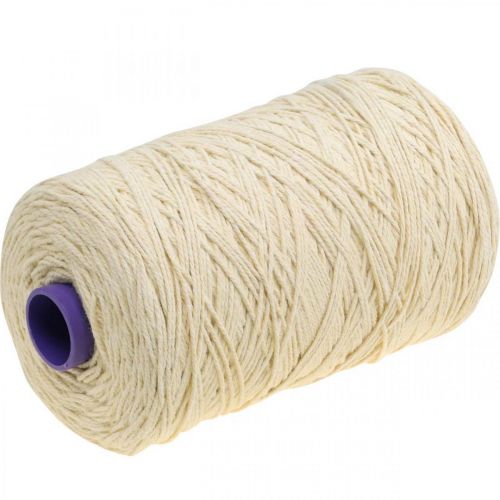 Floristik24 Sznurek jutowy Sznurek jutowy Sznurek jutowy Bielony ok. 1,5kg