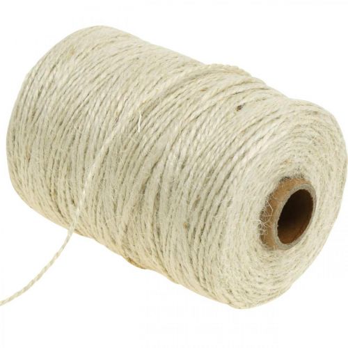 Produkt Sznurek jutowy biały, DIY, naturalna przędza dekoracyjna, sznur ozdobny Ø2mm L200m