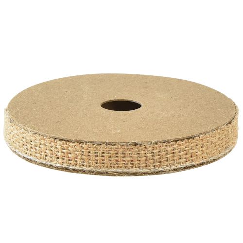 Produkt Wstążka jutowa ozdobna brązowa wstążka naturalna tkana 12mm 10m