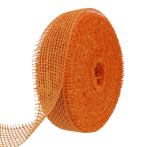 Floristik24 Wstążka jutowa jasnopomarańczowa 5cm 40m