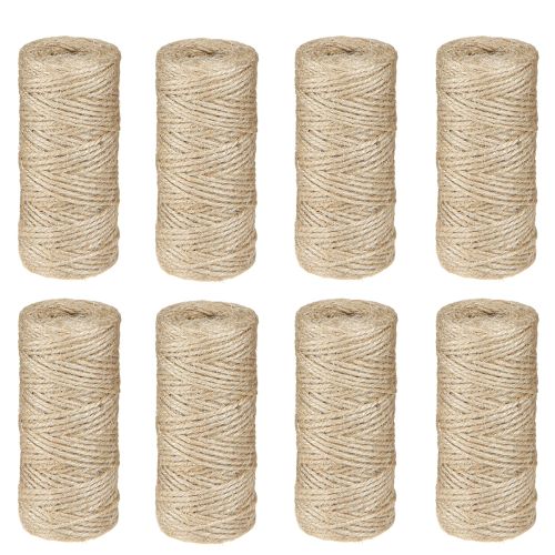 Produkt Przędza jutowa naturalny sznurek jutowy 2mm 50m w rolce × 8 sztuk