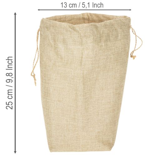 Worek jutowy 13,5×11cm wys. 25cm | Floristik24.pl