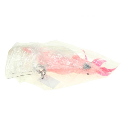 Floristik24 Dekoracja Kakadu różowa 32cm