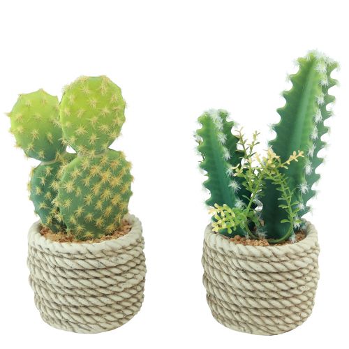 Produkt Kaktus w doniczce sztuczny kaktus mix 28cm 2szt
