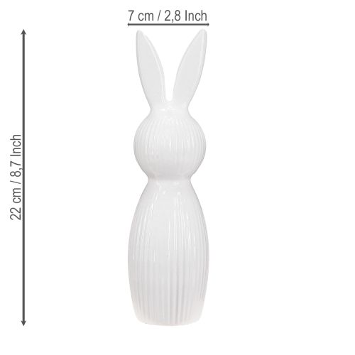 Produkt Prosta figurka królika jako element dekoracyjny do nowoczesnych aranżacji wiosennych, 22 cm, 2 sztuki
