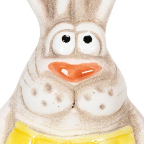 Produkt Figurki Zajączka Wielkanocnego, ręcznie malowane ceramiczne dekoracje, zabawny wzór do dekoracji wielkanocnych, 11 cm, 4 sztuki