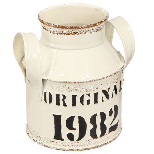 Produkt Dzbanek Metalowa Dekoracja &quot;Oryginał 1982&quot; Kremowy Rdzawy H13cm 2szt