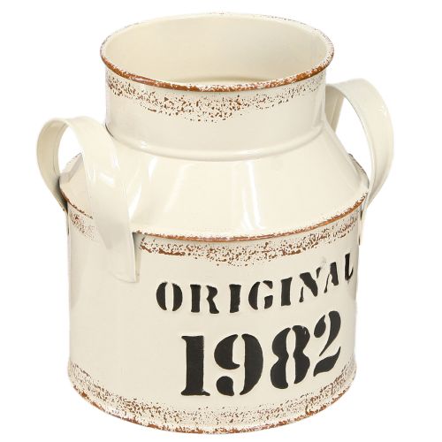 Produkt Dzbanek Metalowy Dekor &quot;Oryginał 1982&quot; Kremowy Rdzawy H16cm 2szt