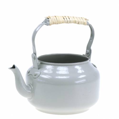 Floristik24 Deco Tea Kettle Planter Metal Grey Ø8,6cm H16cm