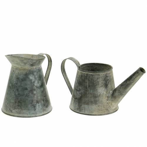 Floristik24 Świecznik dzbanek antyczny wygląd H12/9cm 2szt