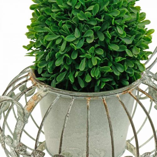 Floristik24 Sadzarka dekoracyjna kawiarka metalowa doniczka do sadzenia dł.15,5cm Ø11,8cm