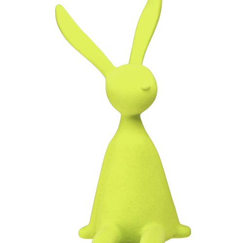 Floristik24 Stołek Edge Easter Bunny Rabbit Siedzący Flocked – 2. wybór – Żółto-zielony 56 cm