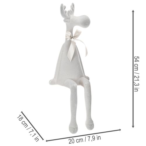 Figurka świąteczna renifer z długimi nogami, półka, 54 cm | Floristik24.pl