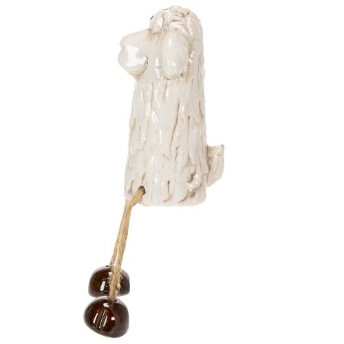 Produkt Ceramiczna figurka owcy, siedząca owca, do dekoracji wielkanocnej i całorocznej, 18 cm, 3 sztuki