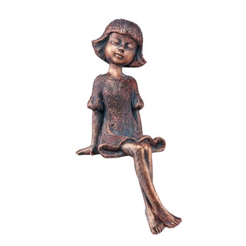 Produkt Figurka ogrodowa Edge Seater siedząca dziewczynka z brązu 52 cm