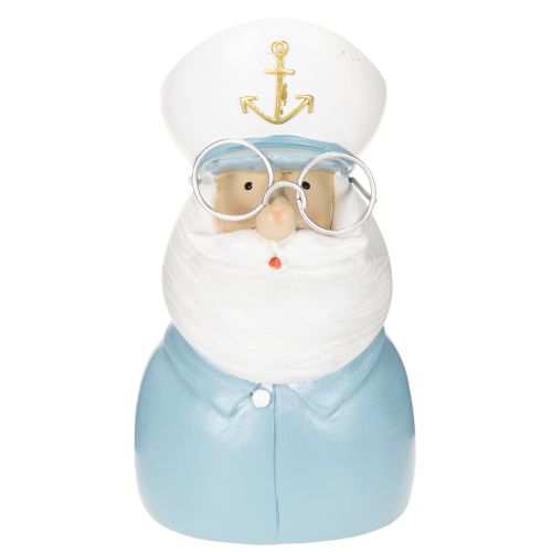 Figurka kapitana, dekoracja morska w okularach i kapeluszu, 16 cm | Floristik24.pl