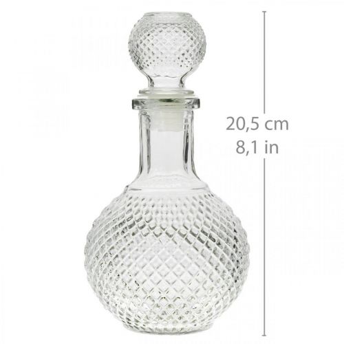 Floristik24 Karafka do whisky z pokrywką Karafka szklana wys. 20,5 cm
