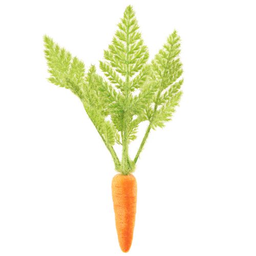 Floristik24 Dekoracja marchewkowa marchewka flokowana pomarańczowo-zielona wys. 23cm 8 szt
