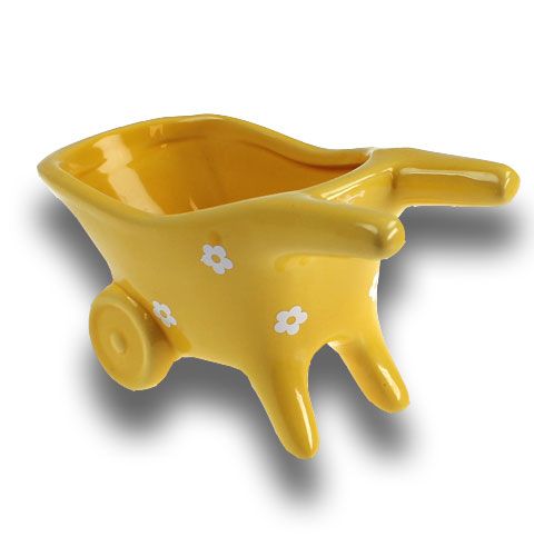 Produkt Taczka ceramiczna żółta 16,5 cm