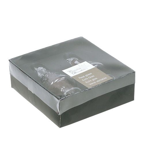 Floristik24 Podstawka pod kartę szklana z sprężyną 4cm x 8cm przezroczysta 2szt.