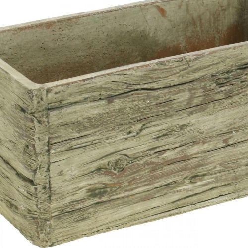 Produkt Pudełko na rośliny betonowe prostokątne drewno wygląd brązowy 23×10,5cm W11cm