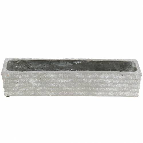 Floristik24 Planter Box Concrete Light Grey 30x7cm H6,5cm 2szt.