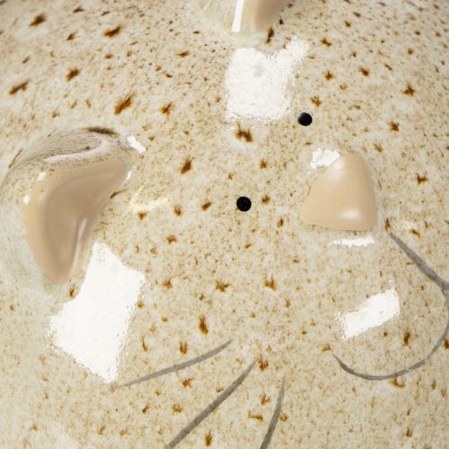 Produkt Ceramiczna figurka dekoracyjna kota, okrągła, do salonu lub sypialni, 13 cm, 2 sztuki