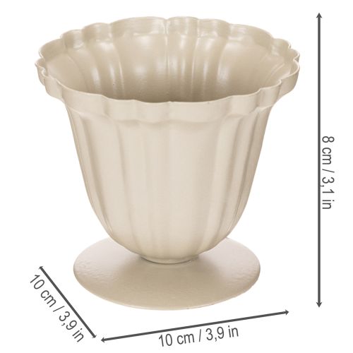 Miska dekoracyjna, trofeum kremowe, mała, 10 cm | Floristik24.pl