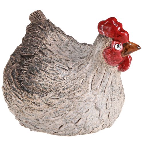 Floristik24 Ceramiczny dekoracyjny kurczak zabawna dekoracja wielkanocna figura 16×12×12cm