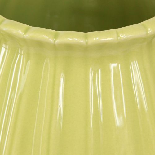 Produkt Ceramiczna doniczka dekoracyjna różowa zielona 19,5×13,5×11cm 2 szt