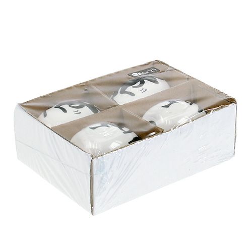 Floristik24 Jajko ceramiczne z wzorem 6,5cm 4szt.