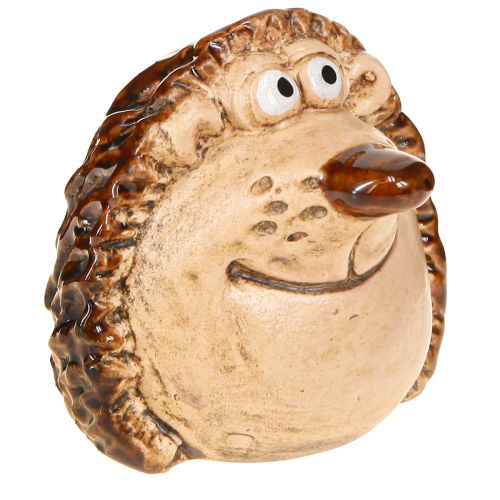 Ceramiczna figurka dekoracyjna jeż jesienna dekoracja ręcznie malowana wys. 7cm 3 szt.