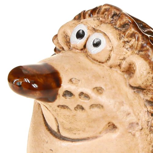 Produkt Ceramiczna figurka dekoracyjna jeż jesienna dekoracja ręcznie malowana wys. 7cm 3 szt.