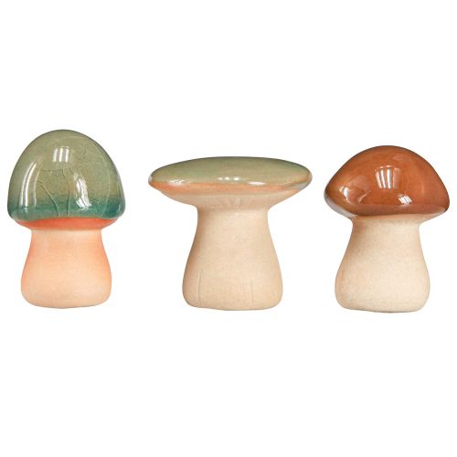Produkt Dekoracja ceramiczna grzyby brązowy zielony niebieski dekoracja ceramiczna Ø4/5cm 6 szt