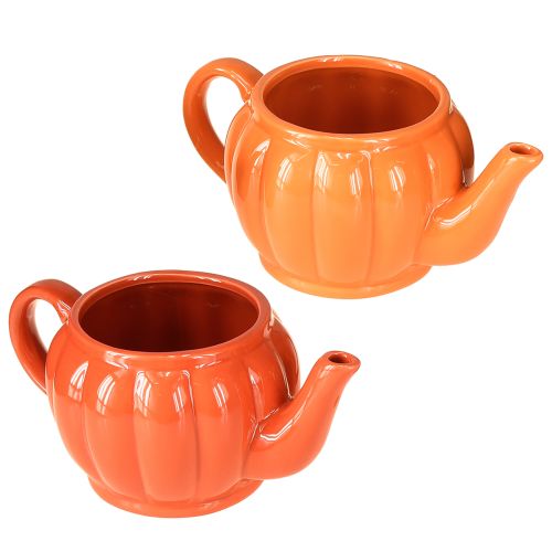 Floristik24 Doniczka ceramiczna pomarańczowa mix 21,5×13×10cm 2 szt.