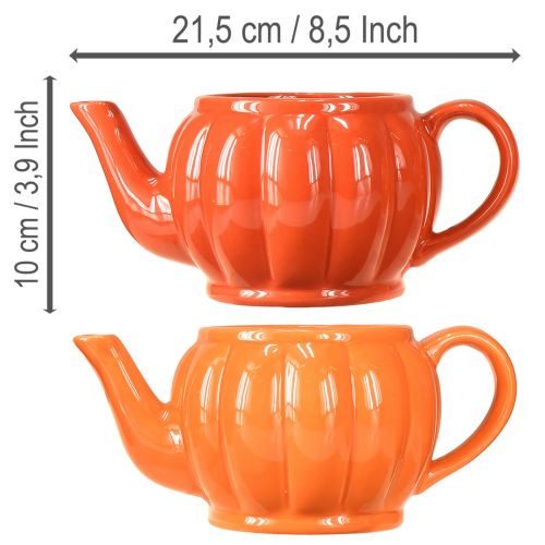 Floristik24 Doniczka ceramiczna pomarańczowa mix 21,5×13×10cm 2 szt.