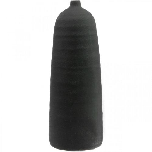 Floristik24 Ceramiczny wazon Czarny dekoracyjny wazon Wazon podłogowy Ø18cm W48cm
