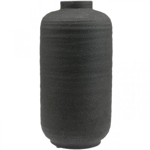 Floristik24 Ceramiczny wazon Czarny Wazon dekoracyjny Duży Ø18,5 cm W40 cm