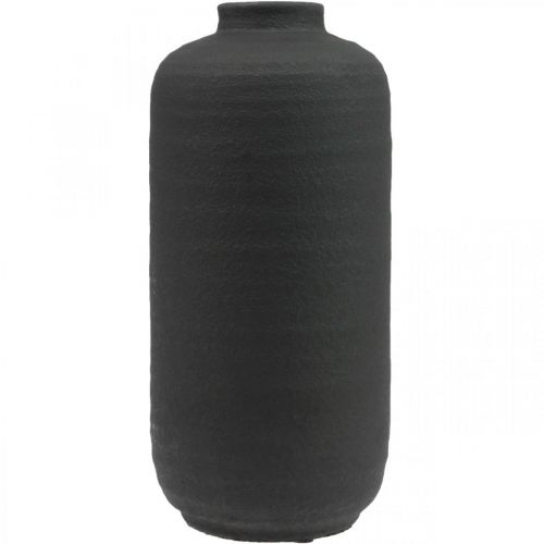 Floristik24 Ceramiczny wazon Czarny Wazon dekoracyjny Rustykalny Ø15,5 cm W34 cm