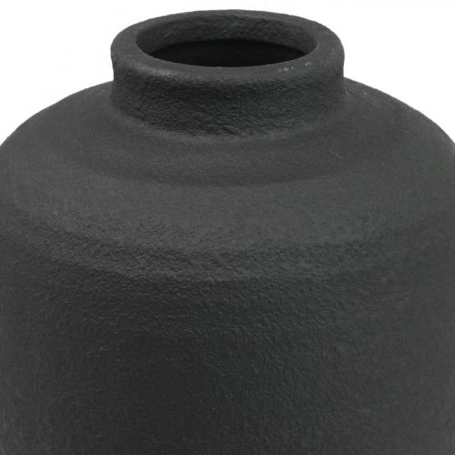 Floristik24 Ceramiczny wazon Czarny Wazon dekoracyjny Rustykalny Ø15,5 cm W34 cm