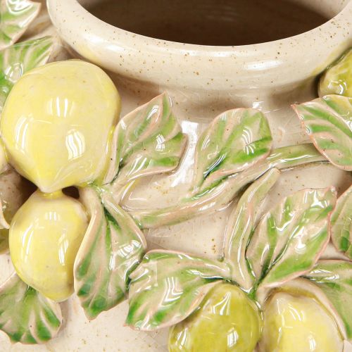 Produkt Ceramiczny wazon cytrynowy dekoracja śródziemnomorski zielony żółty wys. 19cm