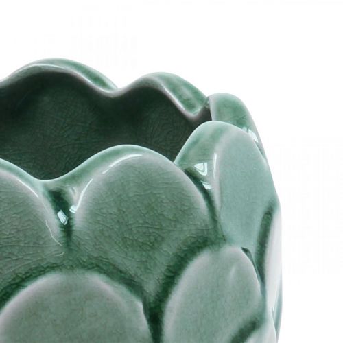 Produkt Ceramiczna doniczka Vintage Green Crackle Glaze Ø15cm W13cm