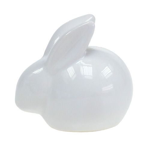 Floristik24 Ceramiczny królik biały 8,5 cm 4 szt