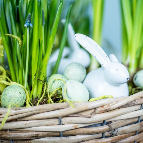 Floristik24 Królik ceramiczny biały 8,5cm 4szt.