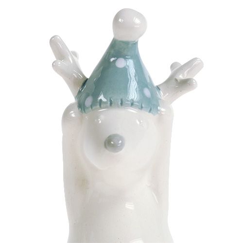 Produkt Ceramiczna figurka renifer 11cm, 12cm biała 2szt