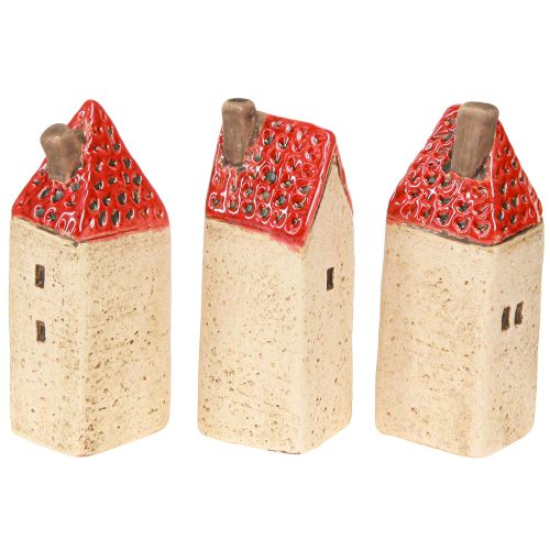 Produkt Dekoracja stołu ceramiczne domki ceramiczne wys. 11cm 3 szt.