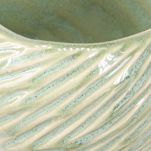 Produkt Ceramiczne miski w zielonym spiralnym wzorze Ø9cm H7cm 4szt